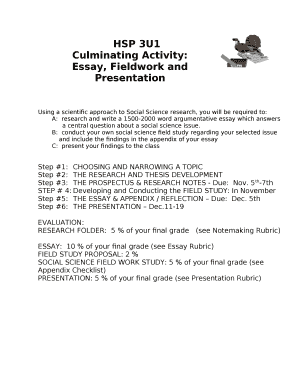Culminating Activity: