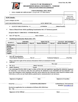 FULL NAME OF APPLICANT : (As per Std