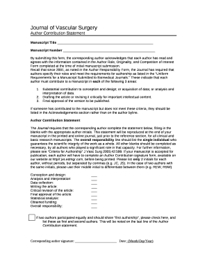 Author Contribution Statement