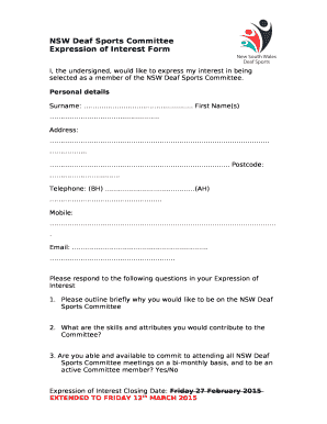 NSW Deaf Sports Committee