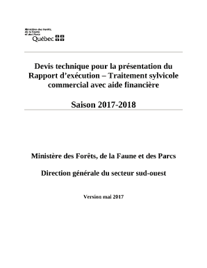 Remplissable Devis technique pour la prsentation du