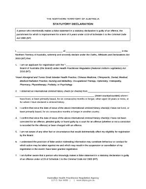 Board of Australia (the Board) under Health Practitioner Regulation (National Uniform Legislation) Act 2010 (NT)