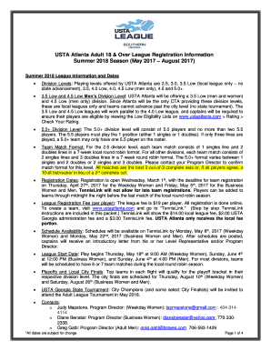 Complete Printable Usta 4 0 Low Eligibility List 2018 Samples Online Usta 4 0 Low Eligibility List 2018
