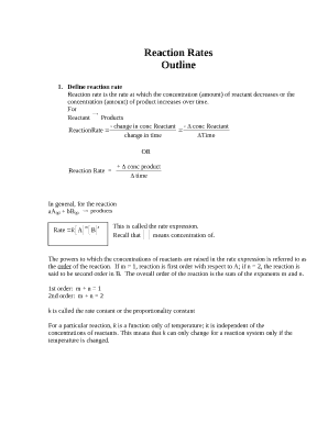 Reaction Rates
