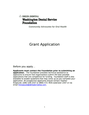 The Foundation provides technical assistance to applicants to ensure that organizations submit the best possible applications that are competitive for funding