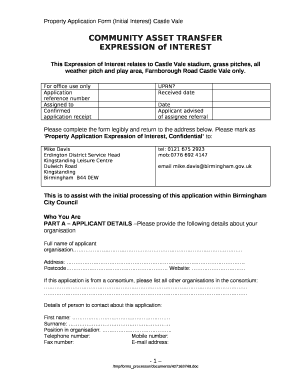 This Expression of Interest relates to Castle Vale stadium, grass pitches, all weather pitch and play area, Farnborough Road Castle Vale only