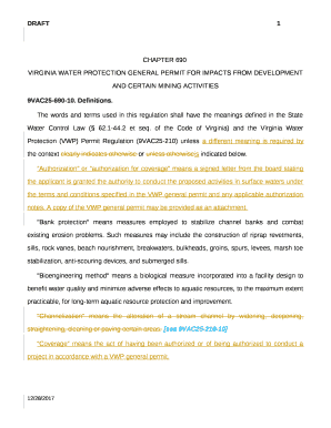 VIRGINIA WATER PROTECTION GENERAL PERMIT FOR IMPACTS FROM DEVELOPMENT AND CERTAIN MINING ACTIVITIES