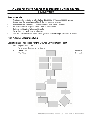 A Comprehensive Approach to Designing Online Courses