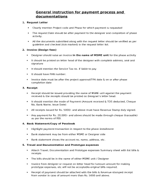 Clearly mention Project code and Phase for which payment is requested
