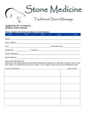 Fillable Online Application for Acceptance: Fax Email Print - pdfFiller