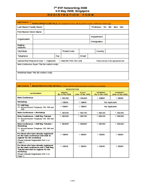 PARTICIPANTS DETAILS (The registered name will be printed on the conference name tag)