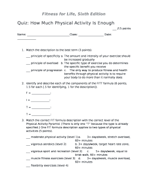 Quiz: How Much Physical Activity Is Enough