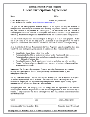 Reemployment Services Program