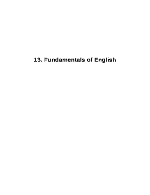 13Fundamentals of English