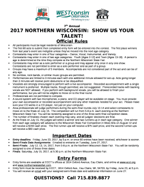 2017 NORTHERN WISCONSIN:SHOW US YOUR TALENT