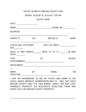 TALENT SHOW AT MACON COUNTY FAIR