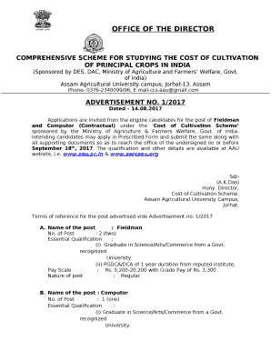(Sponsored by DES, DAC, Ministry of Agriculture and Farmers Welfare, Govt
