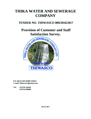 Provision of Customer and Staff Satisfaction Survey