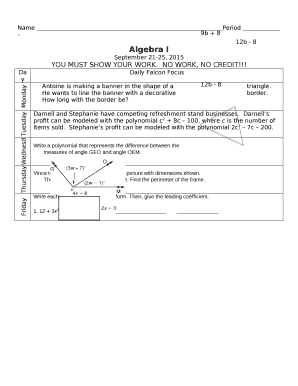 YOU MUST SHOW YOUR WORK