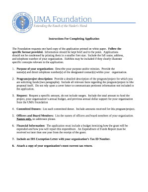 The Foundation requests one hard copy of the application printed on white paper