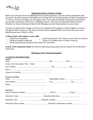 Before your child may receive the Meningococcal and Tdap injections, you must read this information sheet and answer the below questions