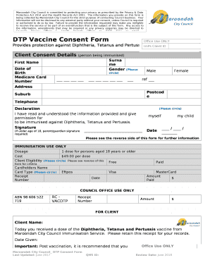 DTP Vaccine Consent Form