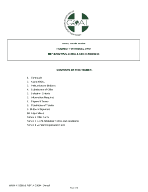 REQUEST FOR DIESEL Offer