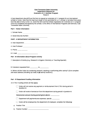 Department Request for