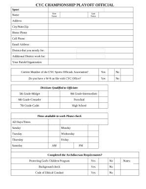 CYC CHAMPIONSHIP PLAYOFF OFFICIAL