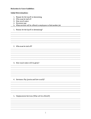 Reduction-in-Force Guidelines