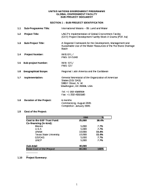 SUB PROJECT DOCUMENT