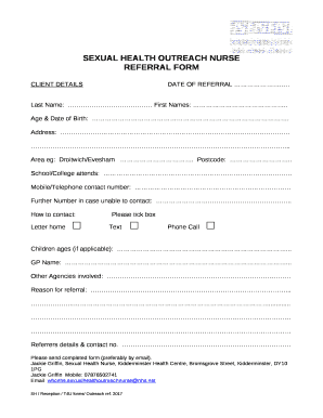 SEXUAL HEALTH OUTREACH NURSE