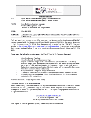 TO:Ryan White Administrative Agency Executive Directors