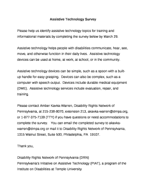 Assistive Technology Survey