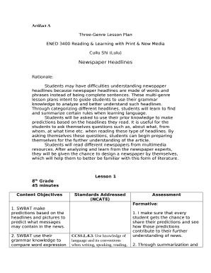 Three-Genre Lesson Plan