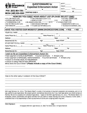 Expedited Enforcement Action
