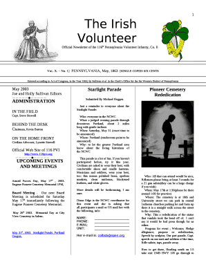 Official Newsletter of the 116th Pennsylvania Volunteer Infantry, Co