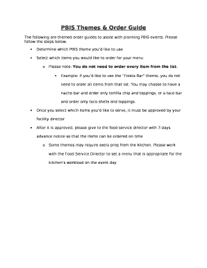 PBIS Themes & Order Guide