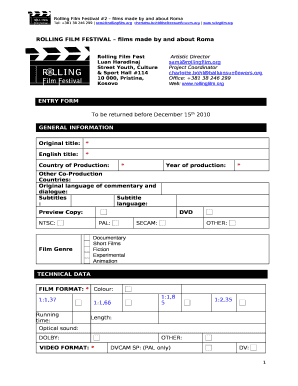 ROLLING FILM FESTIVAL films made by and about Roma