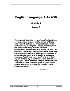 English Language Arts A30