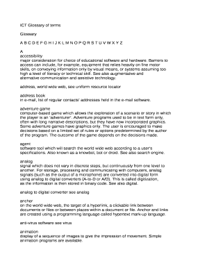 Ict glossary