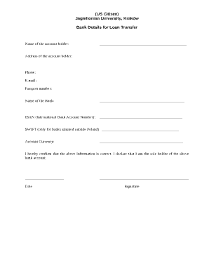 Name of the account holder: