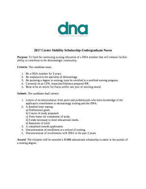 Criteria: The candidate must: