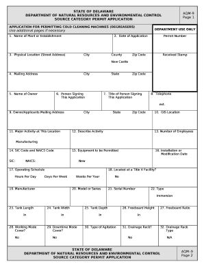 SOURCE CATEGORY PERMIT APPLICATION