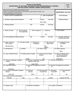 APPLICATION FOR PERMITTING INCINERATORS