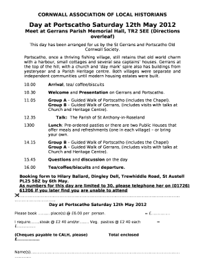 CORNWALL ASSOCIATION OF LOCAL HISTORIANS