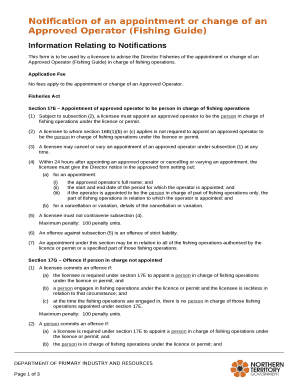 Information Relating to Notifications