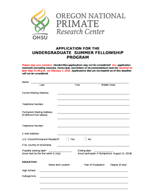 UNDERGRADUATESUMMER FELLOWSHIP PROGRAM