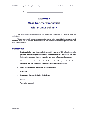 Make-to-Order Production