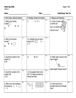 Name: Date: Class/Group: Year 3/4
